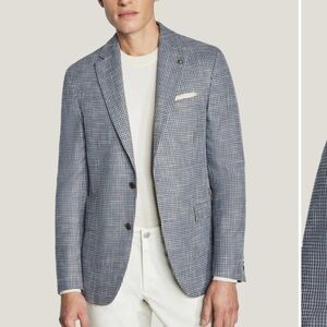 Jack Victor comfort-wear silk wool blend Men's houndstooth Blazer size 40R